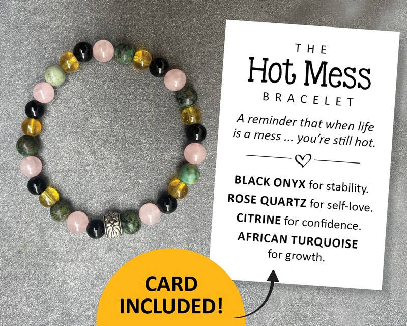 Hot Mess bracelet, funny gifts for women, inspiration, female empowerment,  daily affirmations